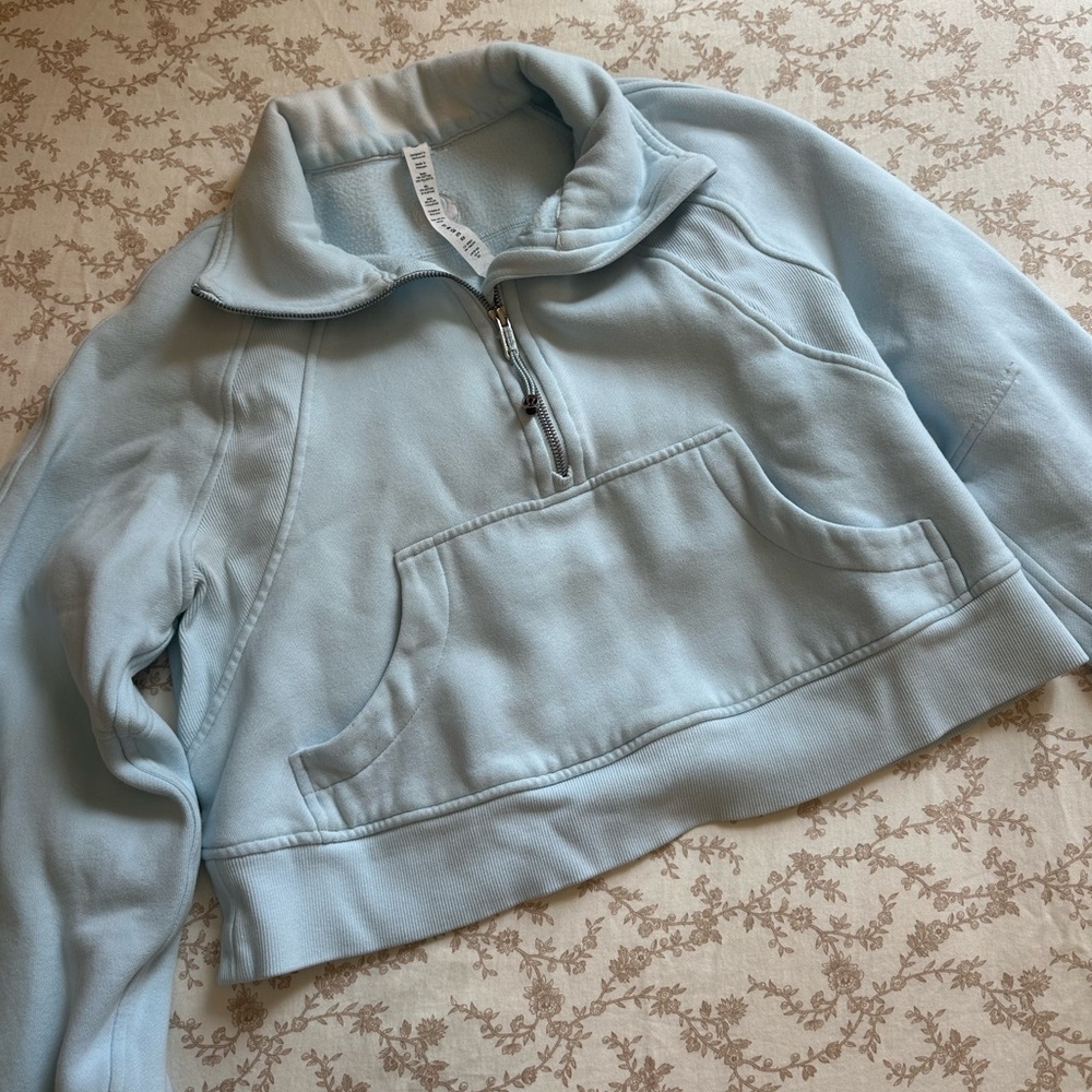 Lululemon Scuba Oversized Half Zip Funnel -Neck XS/S Blue
